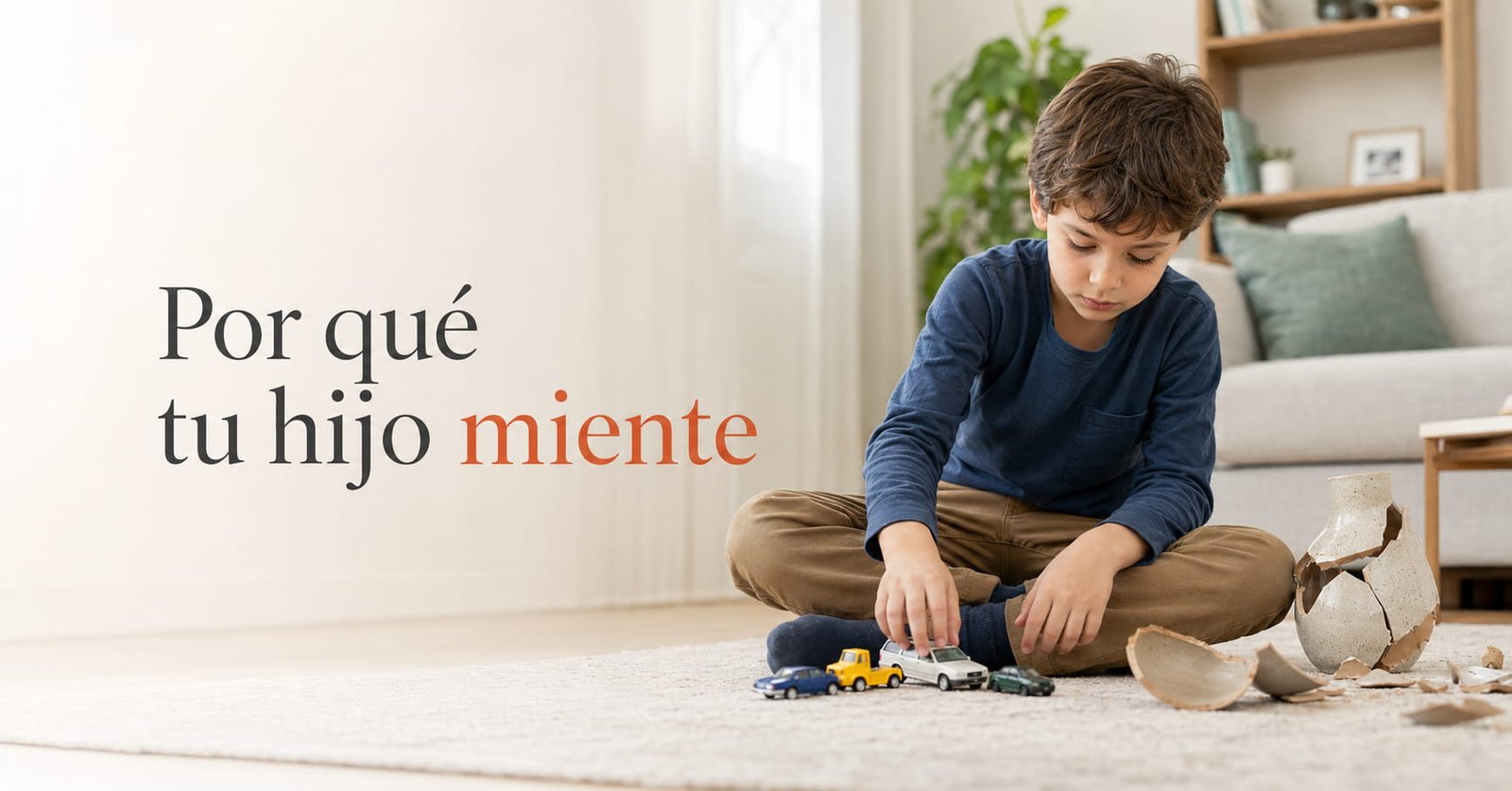 Imagen de cabecera del artículo "Por qué tu hijo miente aunque sepa que tú lo sabes" del blog de Barry Inausat. Ilustra el concepto de la ventana de confianza y por qué los niños mienten para protegerse, dentro de la serie de contenidos basada en el libro Cómo Educar con Valores.