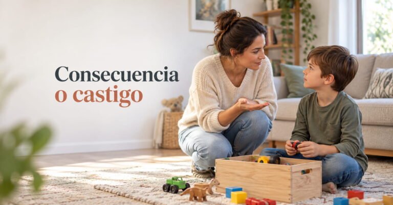 Consecuencia o castigo: la diferencia que decide si tu hijo aprende algo o solo tiene miedo