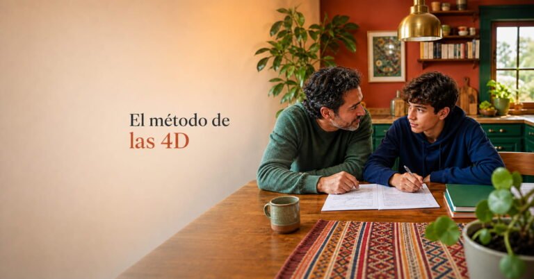 El método de las 4D: qué decir cuando tu hijo culpa a todo menos a sí mismo