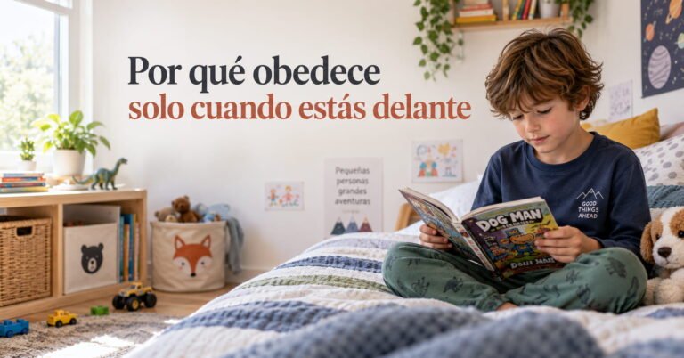 Por qué tu hijo obedece solo cuando estás delante: un hábito no es obediencia repetida