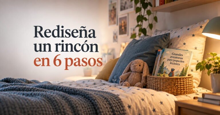 Rediseña un rincón en 6 pasos (sin sermones ni discusiones)